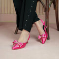 Front Bow Mules Heels