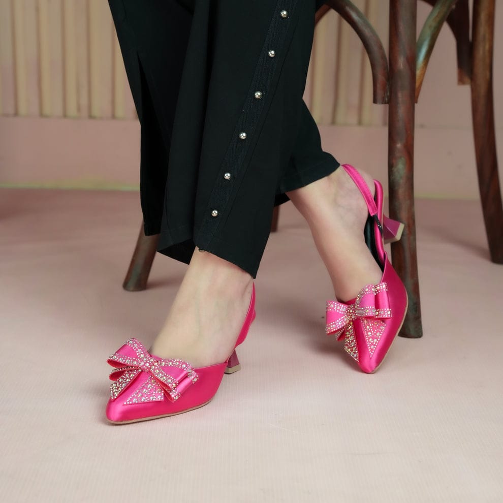 Front Bow Mules Heels