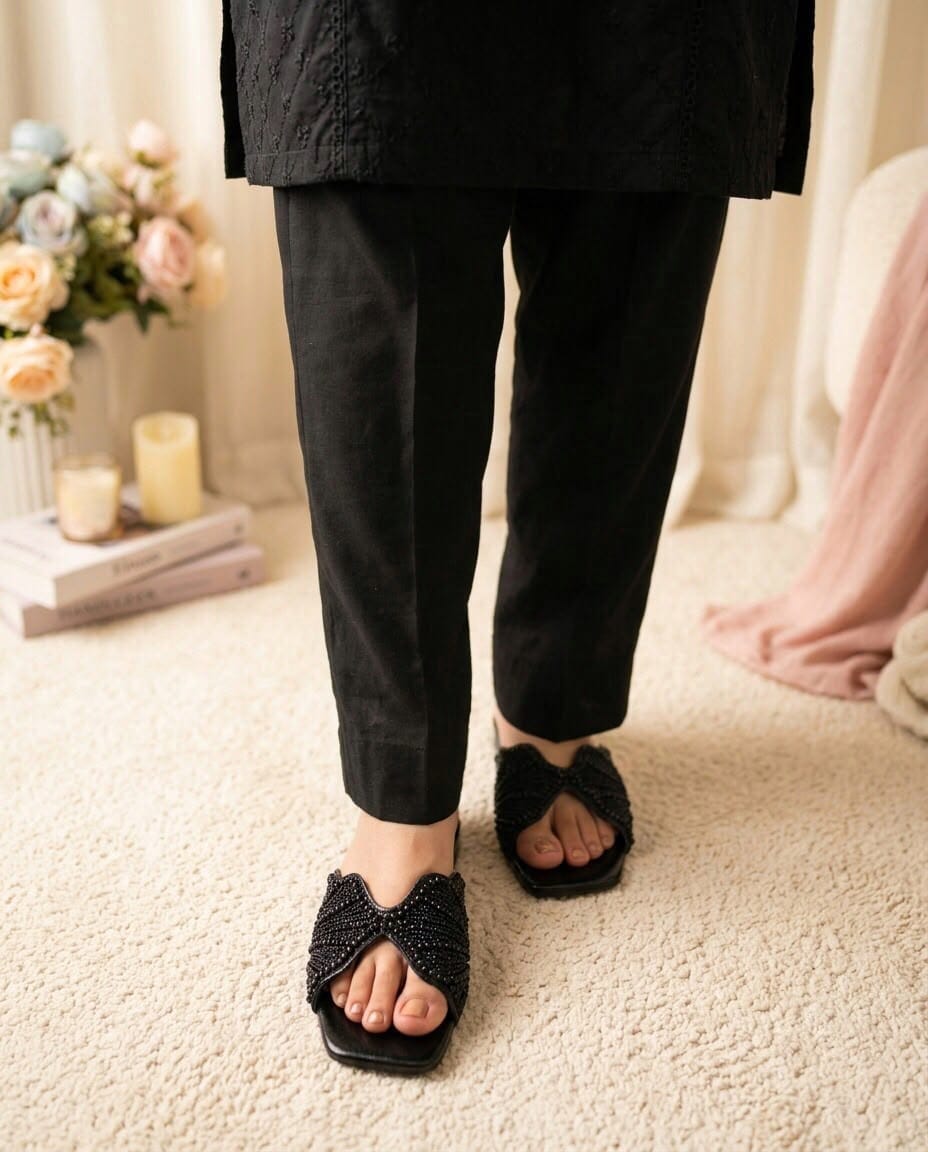 Elegant Embroidery Flat - Party Foot Wear