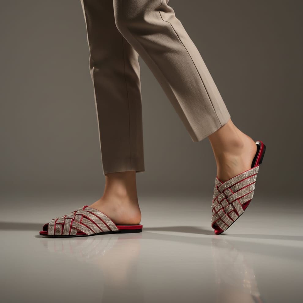 Cross Galaxy Strips Flat Mules- Winter Arrival