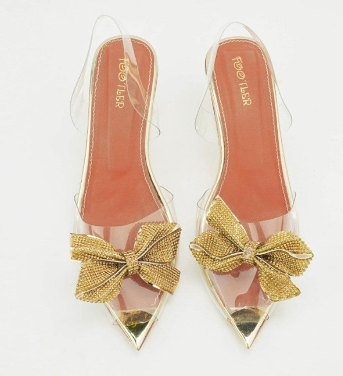 Crystal Bow Heels