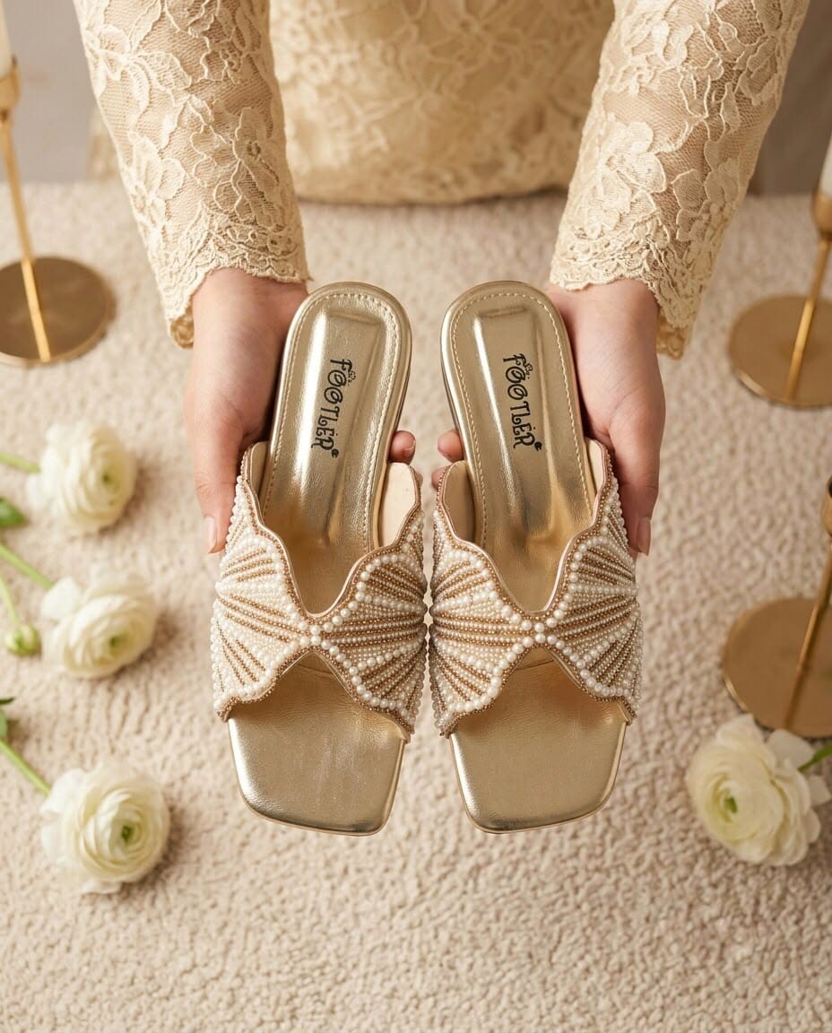 Elegant Embroidery Flat - Party Foot Wear