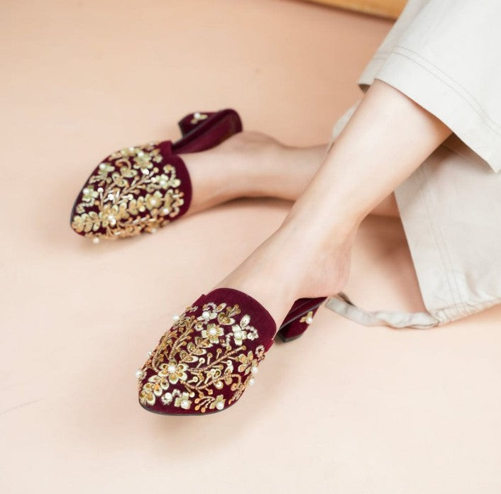 Wedding Special Embroidery Mules