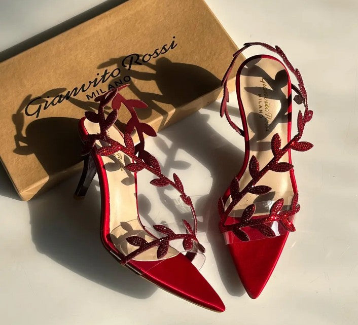 Fancy leaves Strips Heels