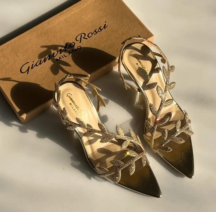 Fancy leaves Strips Heels