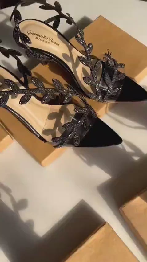 Fancy leaves Strips Heels